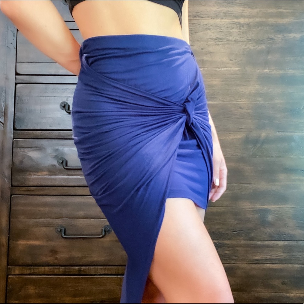 High-Low Twist Bodycon Mini Skirt - NWOT